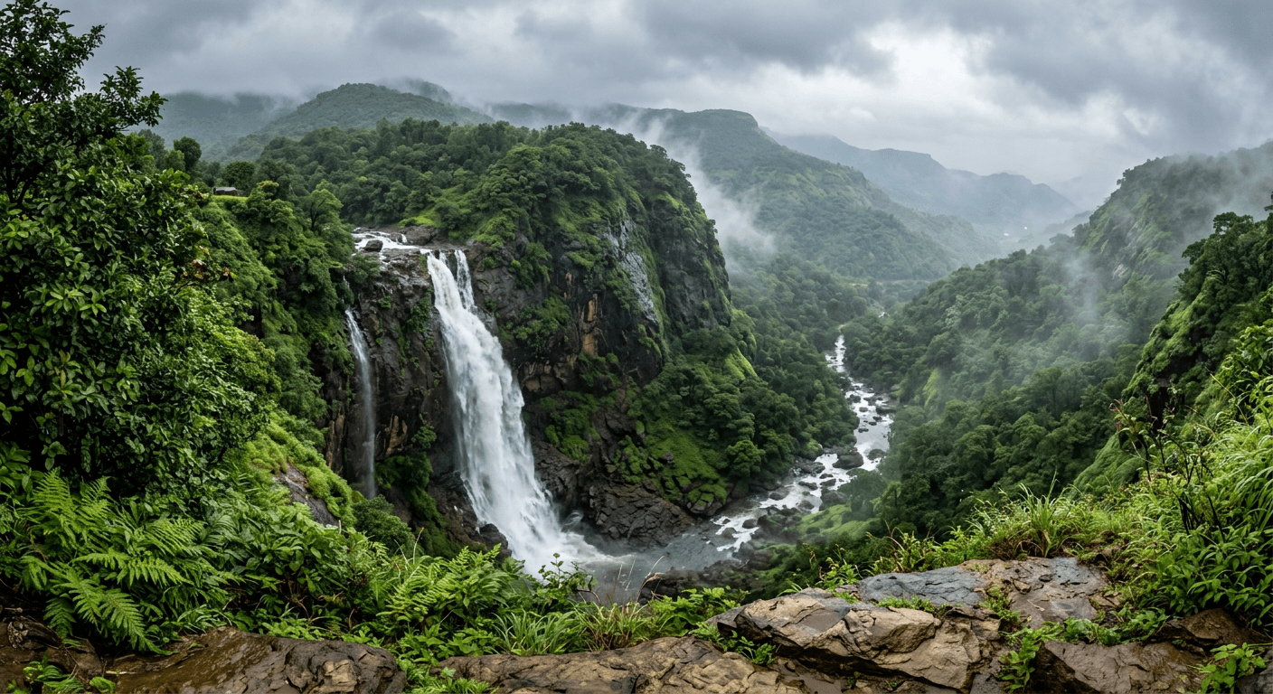 Madhe Ghat Waterfall (spot near Velhe)