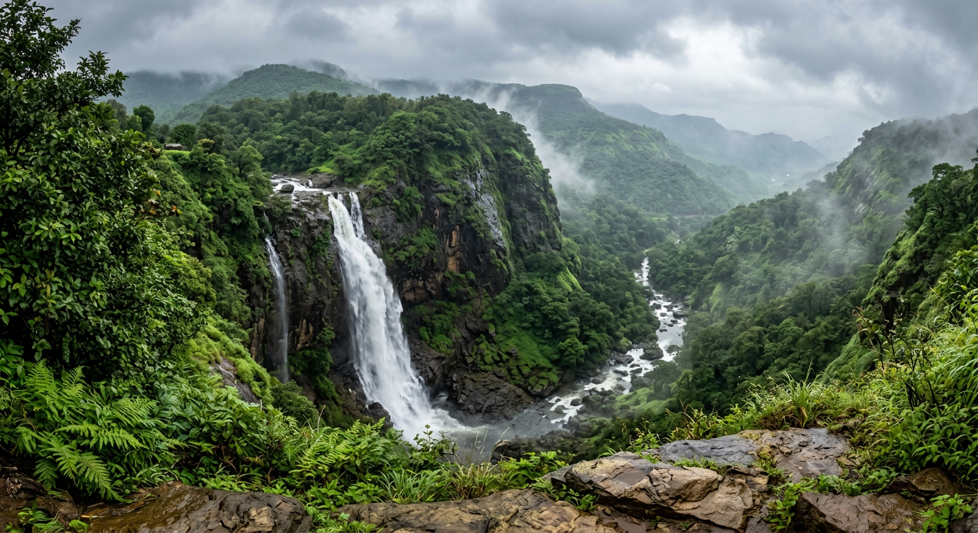Madhe Ghat Waterfall (spot near Velhe)