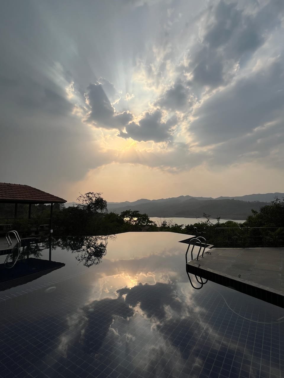 Pool surrounded by nature